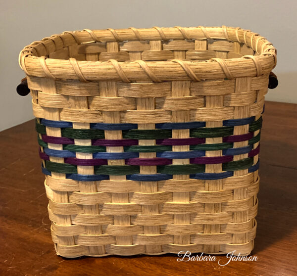 This is a handwoven basket. Basket name is the Regal basket
