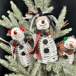 Mini Snowmen perfect for decorating your Christmas tree or just hanging around on a window sil,