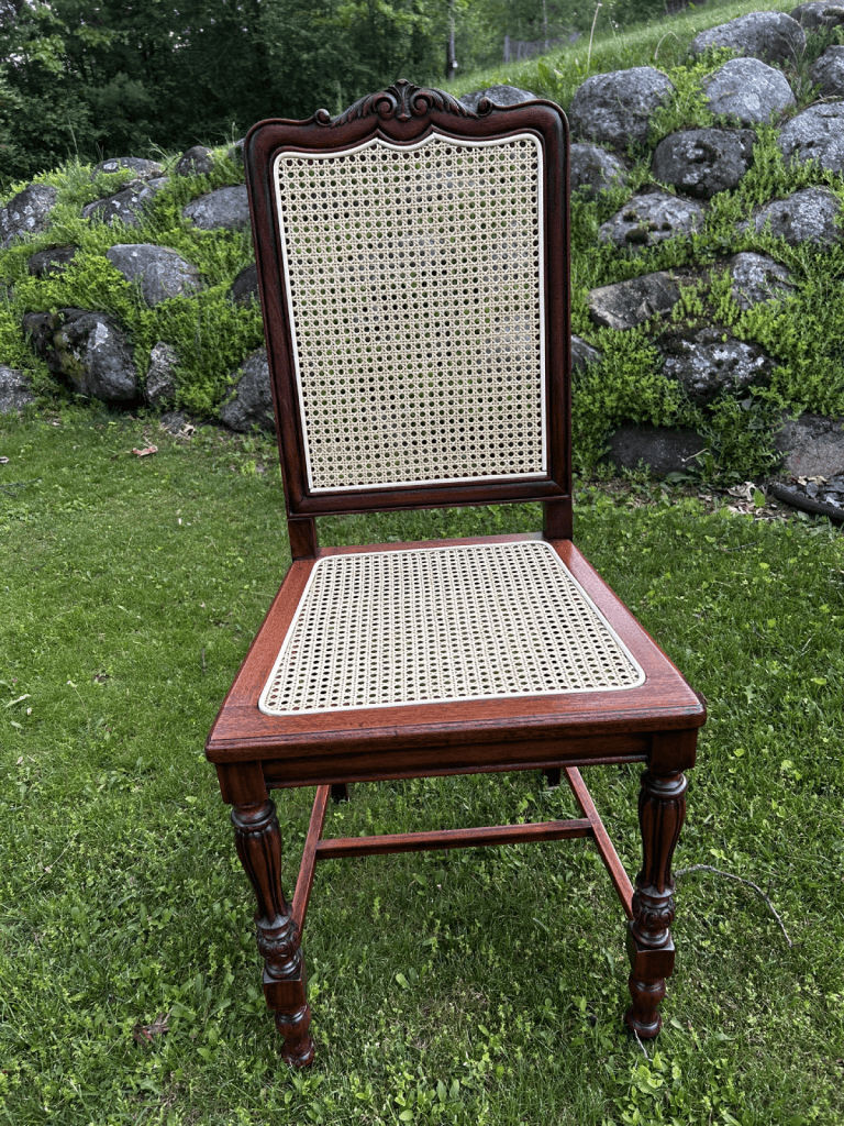 caned chair