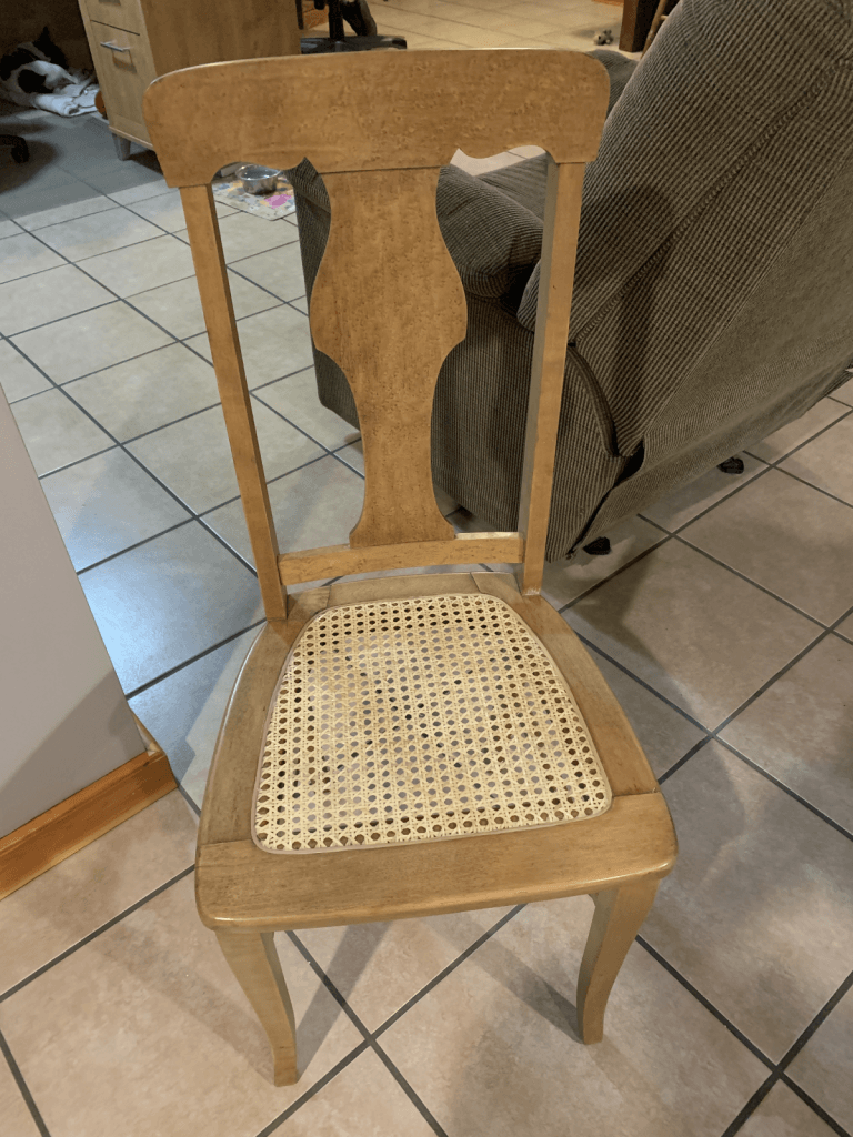 caned chair