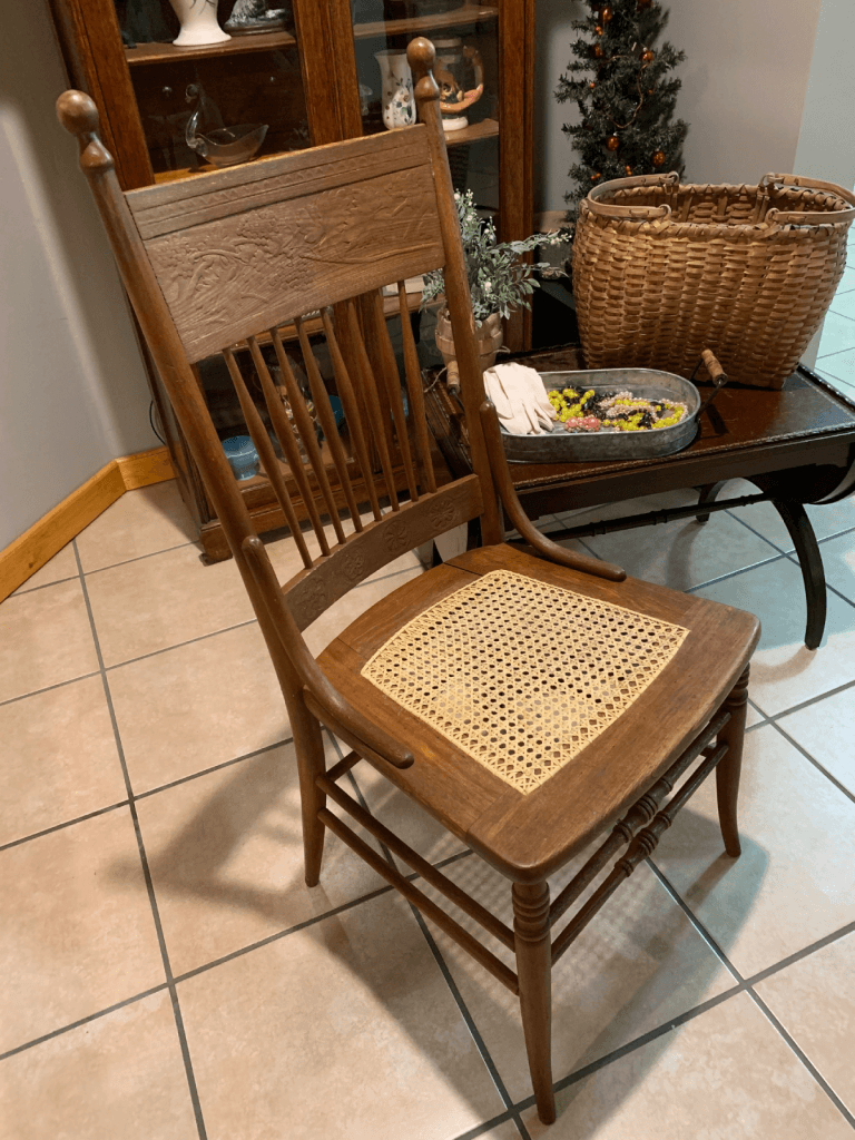 caned chair