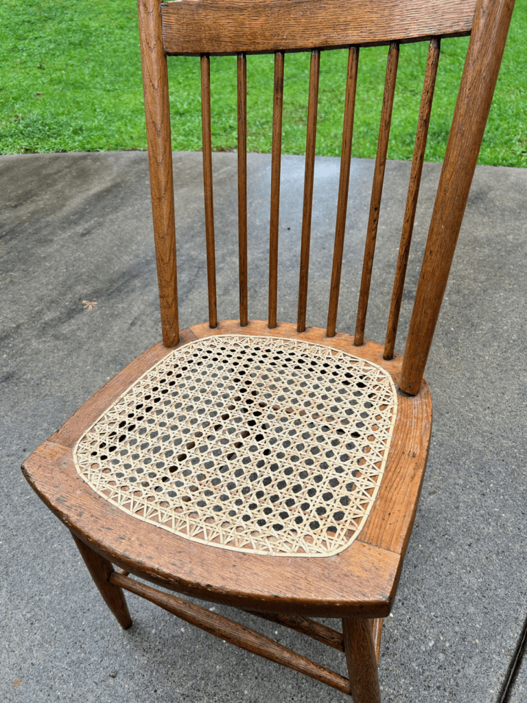 caned chair