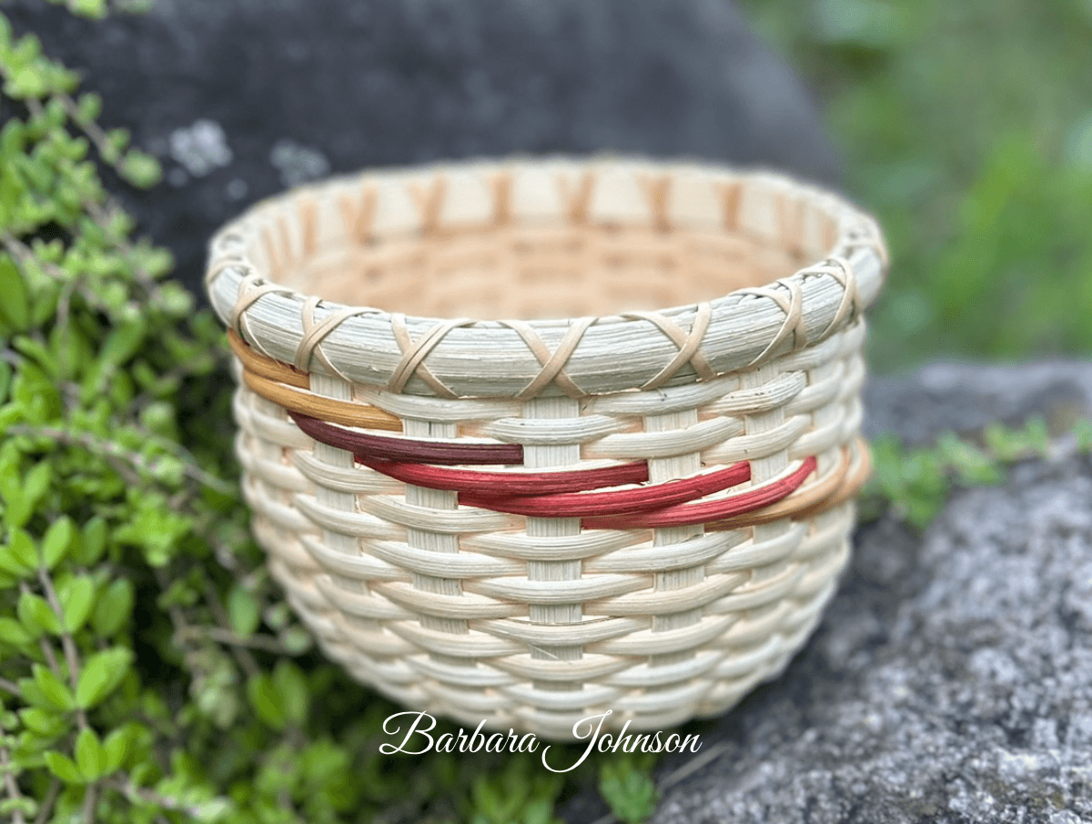 Basket with a stripe of color